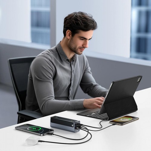 Павербанк для ноутбука 145W Baseus EnerGeek GP12 20800mAh 2USB/2Type-C с кабелем Type-C Black