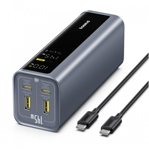 Павербанк для ноутбука 145W Baseus EnerGeek GP12 20800mAh 2USB/2Type-C с кабелем Type-C Black