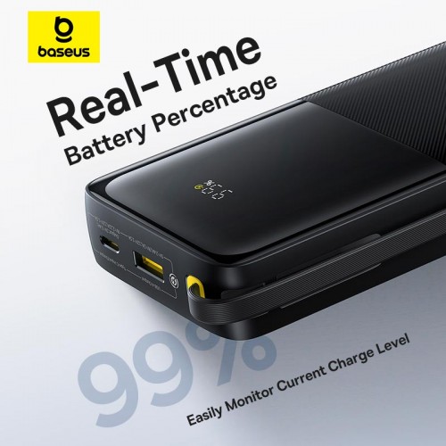Повербанк Baseus 20000mah Bipow 2 Digital Display 20W з кабелем Type-C black