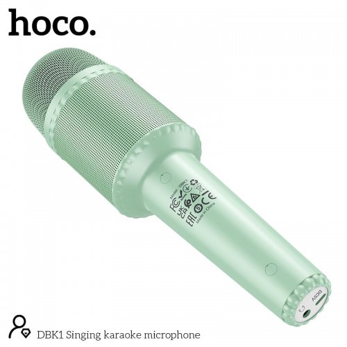 Караоке мікрофон Hoco DBK1 Singing karaoke microphone |BT5.0, AUX, TWS, 5W, 6h| pink