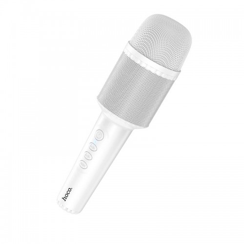 Караоке мікрофон Hoco DBK1 Singing karaoke microphone |BT5.0, AUX, TWS, 5W, 6h| white