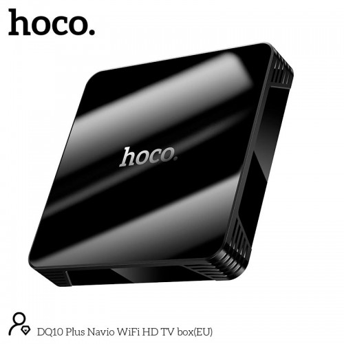 Android TV приставка Hoco Navio WiFi HD TV box DQ10 4GB+32GB,CortexTM-A53, WiFi 2.4g/5g, 4K/60FPS black