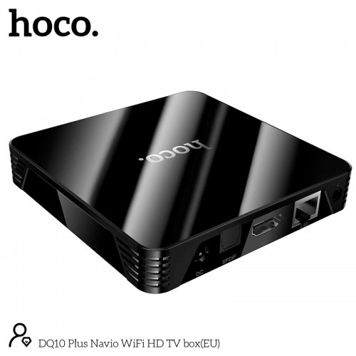 Android TV приставка Hoco Navio WiFi HD TV box DQ10 4GB+32GB,CortexTM-A53, WiFi 2.4g/5g, 4K/60FPS black