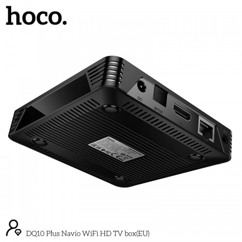 Android TV приставка Hoco Navio WiFi HD TV box DQ10 4GB+32GB,CortexTM-A53, WiFi 2.4g/5g, 4K/60FPS black