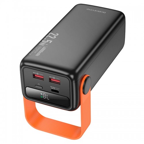 Повербанк 40000mAh Borofone Magnifico BJ66 22.5W з ліхтариком 2USB/Type-C, PD/QC black