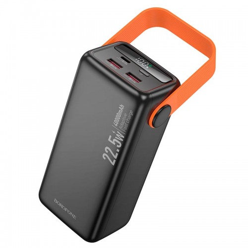 Повербанк 40000mAh Borofone Magnifico BJ66 22.5W з ліхтариком 2USB/Type-C, PD/QC black