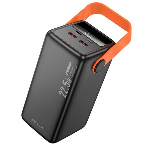 Повербанк 60000mAh Borofone Magnifico BJ66B 22.5W з ліхтариком 2USB/Type-C, PD/QC black