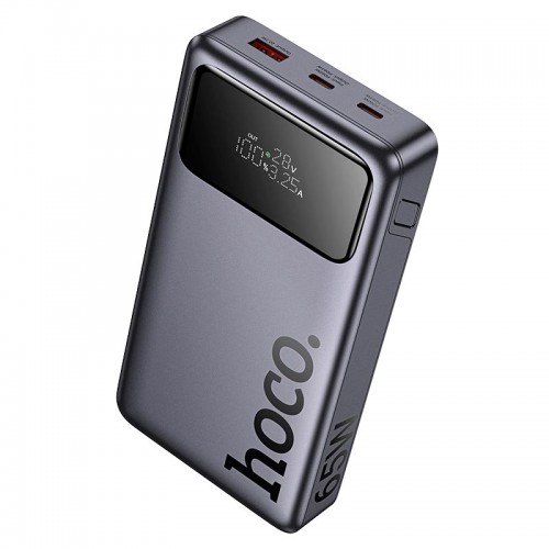 Повербанк для ноутбука 65W Hoco Q40 25000mAh digital display dark 1USB/2Type-C, PD/QC 3A grey