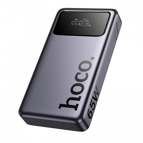 Повербанк для ноутбука 65W Hoco Q40 25000mAh digital display dark 1USB/2Type-C, PD/QC 3A grey