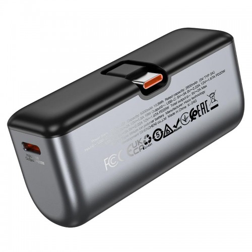Повербанк Hoco Q31 5000mAh 20W/3A з прямим підключенням Type-C black