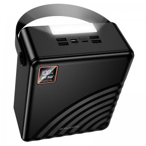 Повербанк 100000mAh Borofone Myriad BJ85 з ліхтариком 4USB/2Type-C/Lightning, 22.5W/3A, PD/QC black