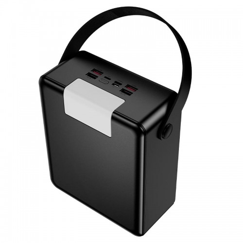 Повербанк 100000mAh Borofone Myriad BJ85 з ліхтариком 4USB/2Type-C/Lightning, 22.5W/3A, PD/QC black