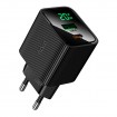 Мережевий зарядний пристрій Hoco CS83A digital display 1USB/1Type-C, PD/QC, 20W/3A black