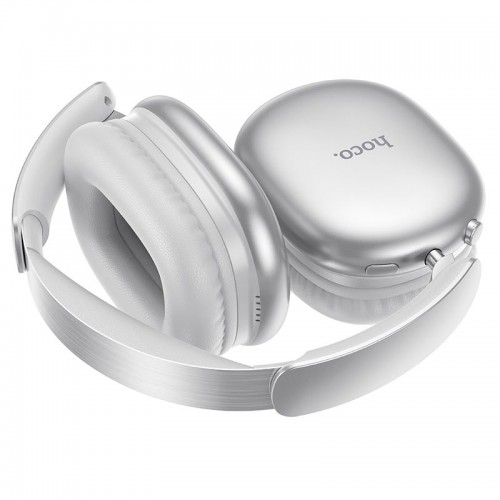 Бездротові Bluetooth навушники накладні Hoco Graceful W73 BT6.0, TF/AUX, 45h, App silver