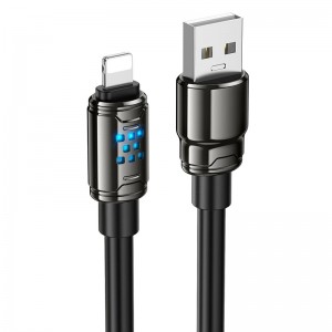 Кабель Hoco Lightning Joy charging data cable U143 |1.2m, 2.4A| black