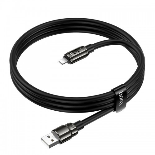 Кабель Hoco Lightning Joy charging data cable U143 |1.2m, 2.4A| black
