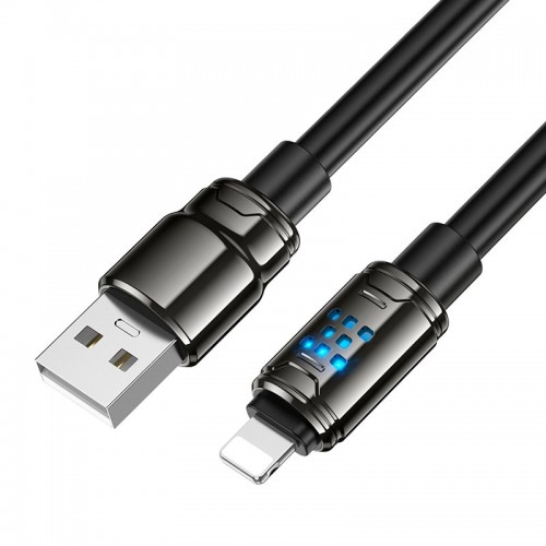 Кабель Hoco Lightning Joy charging data cable U143 |1.2m, 2.4A| black