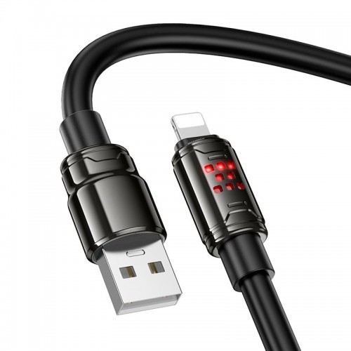 Кабель Hoco Lightning Joy charging data cable U143 |1.2m, 2.4A| black