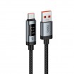 Кабель HOCO Type-C Lord digital display charging data cable U148 |1.2m, 5A, 100W| black