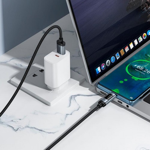 Кабель HOCO Type-C Lord digital display charging data cable U148 |1.2m, 5A, 100W| black