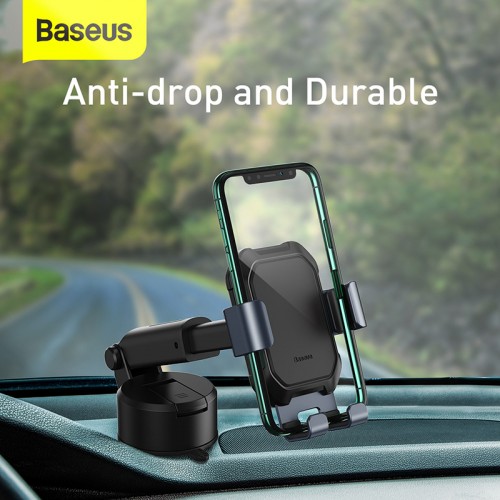Автомобільний тримач для телефона Baseus Tank gravity car mount holder with suction base black