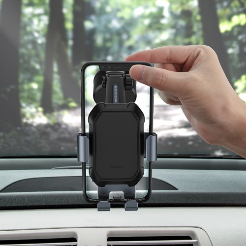 Автомобільний тримач для телефона Baseus Tank gravity car mount holder with suction base black