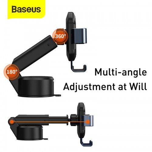 Автомобільний тримач для телефона Baseus Tank gravity car mount holder with suction base black
