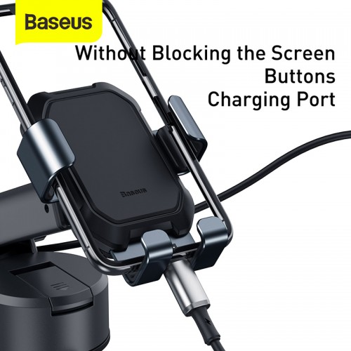Автомобільний тримач для телефона Baseus Tank gravity car mount holder with suction base black