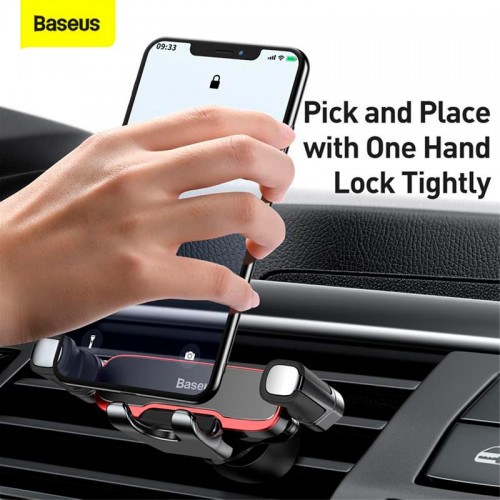 Тримач для телефону з автоматичною фіксацією Baseus Lateral Gravity Car Mount black