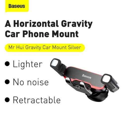 Тримач для телефону з автоматичною фіксацією Baseus Lateral Gravity Car Mount black