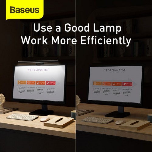 Настольная лампа-скринбар на монитор BASEUS i-wok Series USB Asymmetric Light source Screen Hanging Light (Youth) (DGIWK-B02) black