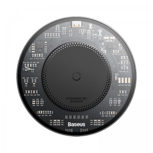 Бездротова зарядка Qi Baseus Simple 2 Wireless Charger 15W Cluster Black (Cable Type-C To Type-C 24W 12V/2A 1m) black