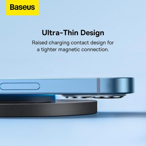Бездротова зарядка Qi Baseus Simple 2 Wireless Charger 15W Cluster Black (Cable Type-C To Type-C 24W 12V/2A 1m) black
