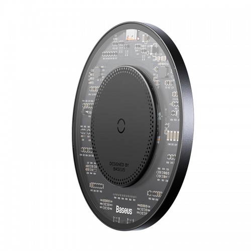 Бездротова зарядка Qi Baseus Simple 2 Wireless Charger 15W Cluster Black (Cable Type-C To Type-C 24W 12V/2A 1m) black