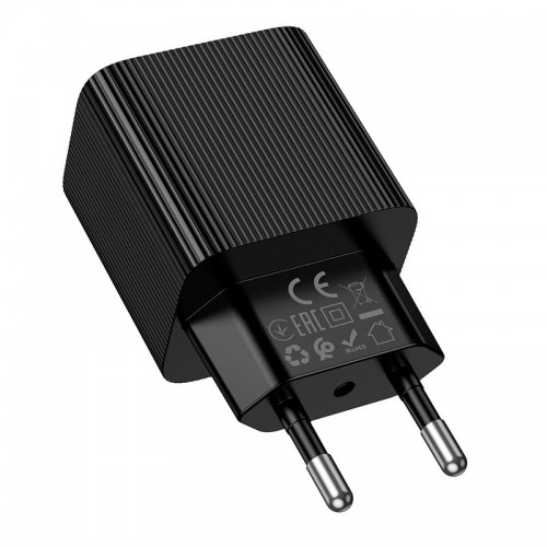 Мережевий зарядний пристрій Hoco Excellent single port charger with digital display CS81A 1USB, QC, 18W/3A black