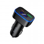 Автомобільний зарядний пристрій Hoco Barry dual port digital display car charger Z63B 1USB/1Type-C, 48W/3A, PD/QC black