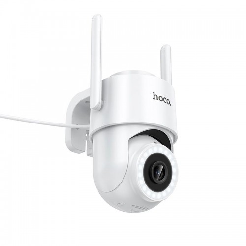 Камера видеонаблюдения Hoco уличная монокулярная поворотная HD-камера D10 2.4Ghz, 2MP, IP65, App white