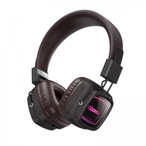 Бездротові Bluetooth навушники накладні Hoco W72 Earl Ⅲ abyss mirror BT6.0/AUX, 25h brown