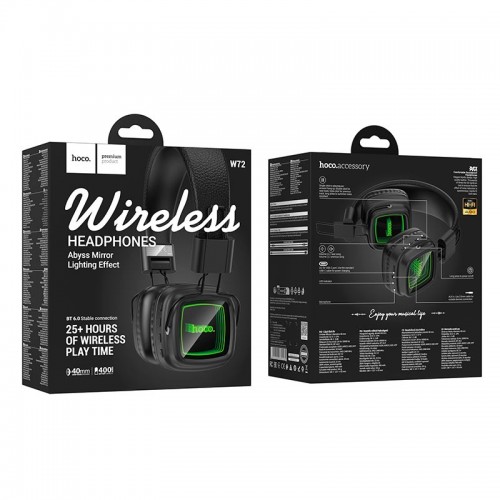 Бездротові Bluetooth навушники накладні Hoco W72 Earl Ⅲ abyss mirror BT6.0/AUX, 25h brown