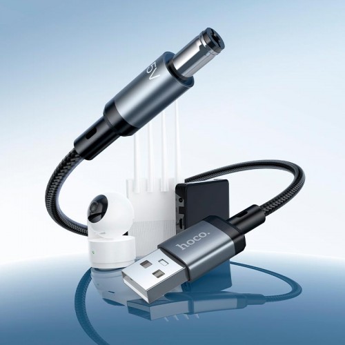 Кабель питания для роутера Hoco X129 Advantage кабель для зарядки USB to DC5.5 1m, 5V/1A black