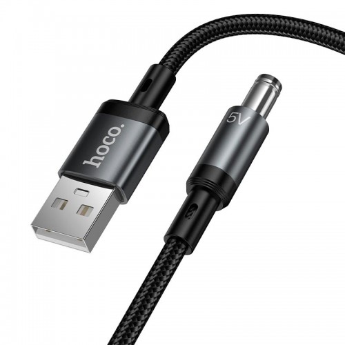 Кабель питания для роутера Hoco X129 Advantage кабель для зарядки USB to DC5.5 1m, 5V/1A black