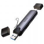 Перехідник Hoco Victory USB/Type-C 3-in-1 card reader HB56 5Gbps/SD, 480Mbps/USB 