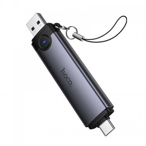 Адаптер Hoco Victory USB/Type-C 3-в-1 кардридер HB56 5 Гбит/с/SD, 480 Мбит/с/USB