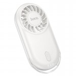 Портативний вентилятор Hoco ultra-thin pocket fan HX611 3 Levels, 50dB, 1-2.5h Milky white