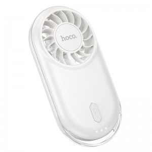 Портативный вентилятор Hoco ultra-thin pocket fan HX611 3 Levels, 50dB, 1-2.5h Milky white