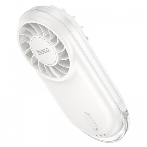 Портативный вентилятор Hoco ultra-thin pocket fan HX611 3 Levels, 50dB, 1-2.5h Milky white