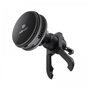Автодержатель с зарядкой и охлаждающим кулером Acefast D66 QI2 25W MagSafe в решётку вентиляции 4.7-6.9" black