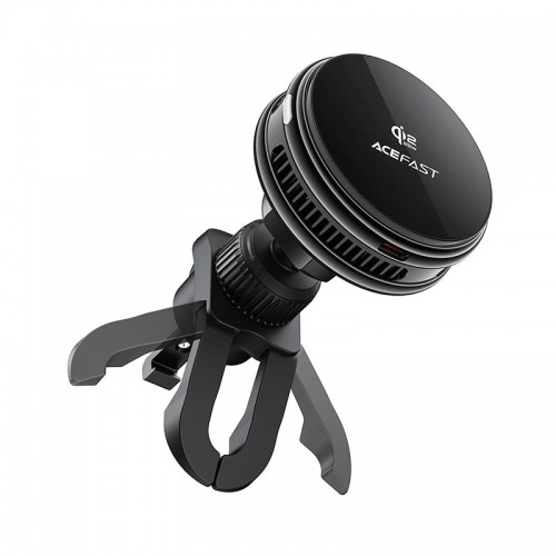 Автодержатель с зарядкой и охлаждающим кулером Acefast D66 QI2 25W MagSafe в решётку вентиляции 4.7-6.9" black