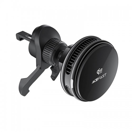 Автодержатель с зарядкой и охлаждающим кулером Acefast D66 QI2 25W MagSafe в решётку вентиляции 4.7-6.9" black