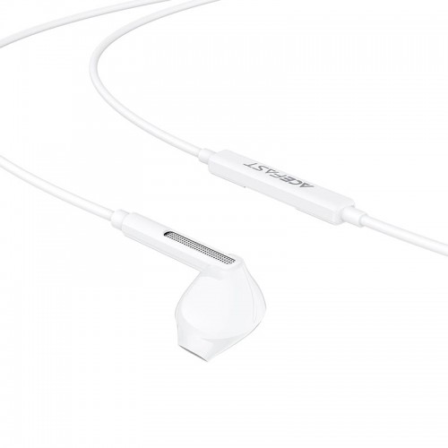 Навушники дротові Acefast L14 3.5mm semi-in-ear with mic 1.2m white